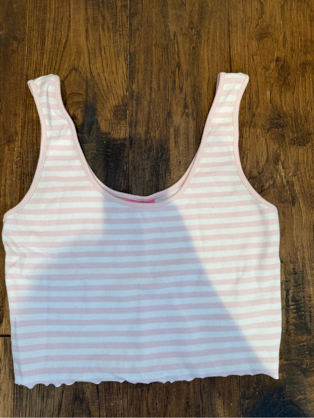 Stoney Clover x Target Striped Pink & White Ribbed Crop Tank Top - Women